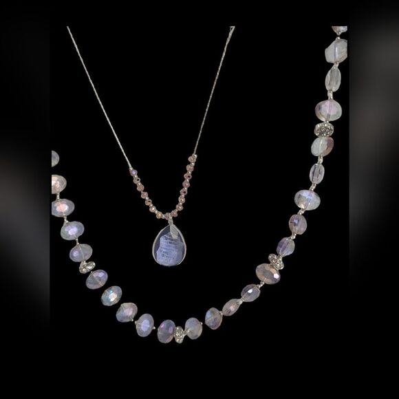 Lonna & lilly Silver-Tone Blue Bead 2-in-1 Necklace - Picture 1 of 5